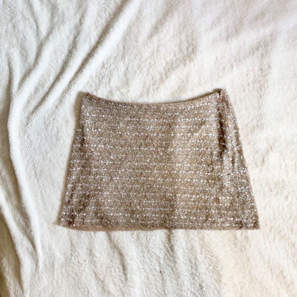 Meshki Hand Embellished Mini Skirt, XXL, Like New Condition - Picture 5 of 8